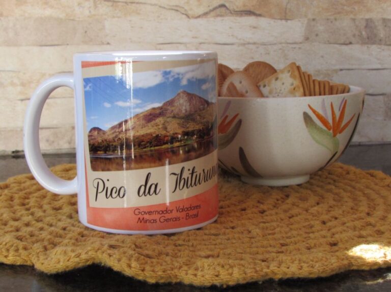 Caneca de Porcelana – Branca - Caneca Postal - Pico da Ibituruna (5)